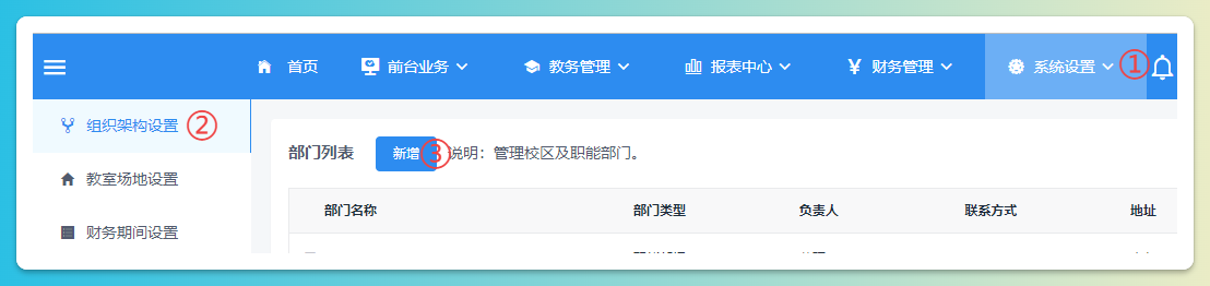 添加部门